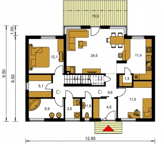 Imagen duplicada | Plano de planta de la planta baja - TREND 295
